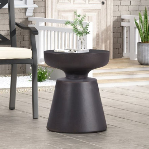 ZUN Outdoor LightWeight Concrete Side Table 73454.00