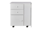 Foldable Manicure Table with Electric Dust Collector, Lockable Wheels, Wrist Cushion, Drawers & 05935008