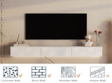 Floating TV Stand Wall Mounted with 16 Color LEDs,67" Modern TV Stand, Floating TV Cabinet W1321P307882