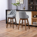 ZUN COOLMORE Bar Stools Set of 2 Counter Height Chairs with Footrest for Kitchen, Dining Room And 360 W395P145292