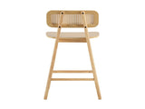 Bari Indoor Wood Barstool, Natural Finished, Set of 2 N775P264463N