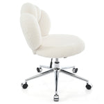 ZUN 360&deg;Swivel Height Adjustable,Swivel Chair,Teddy fabric,home office chair W680P143486