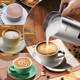 Milk Frother and Steamer, Electric Milk Warmer with Touch Screen, BIZEWO 4 IN 1 Automatic Stainless 36710689