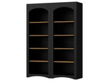 ON-TREND Free Standing 5 Tier Bookshelves, Bookcases Set of 2, Farmhouse Two-Tone Storage Cabinet N721P245734B