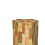 ZUN Natural Hexagon Shape Accent Table B062P153597