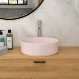 15.75"x15.75" Pink Ceramic Vessel Bathroom Sink W1243P290595