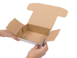 50 Corrugated Paper Boxes 6x4x3" White Outside and Yellow Inside 67683696