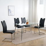 ZUN Modern Dining Chairs with Faux Leather Padded Seat Dining Living Room Chairs Upholstered Chair with W210127285