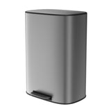 13 Gallon 50L Kitchen Foot Pedal Operated Soft Close Trash Can - Stainless Steel Ellipse Bustbin - S W1550106530
