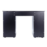 ZUN 15mm MDF Portable 1pc Door with 3pcs Drawers Computer Desk Black 08402770