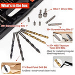 ZUN 246 pcs inch drill sets Fried Dough Twists drill woodworking drill cement drill bit bit tapper set 53369346