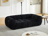 Chenille Pure Foam Sofa, Quilted Cloud Sofa, Deep-Seat Chenille Pure Foam Sofa, Comfortable W834P442227