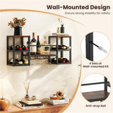 Wall-mounted Wine Rack with Glass Holder 48173220