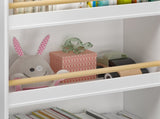 Kids Bookshelf, 3-Tier Bookcase, Book Organizer, toy Storage Cabinet Organizer, White 33748394