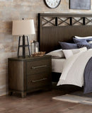 Contemporary Style Bedroom 1pc Nightstand of 2 Drawers Dark Brown Finish Wooden Furniture Modern B011P208530