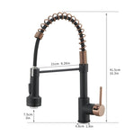 ZUN LED Commercial Kitchen Faucet with Pull Down Sprayer, Single Handle Single Lever Kitchen Sink Faucet W1932P171738