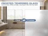 56"-60" W x 60" H Matte Black Frameless Single Sliding Shower Door, Bathtub Door, 5/16" T5595P616437