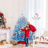 7ft Flocked Christmas Tree - 1264 Branch Tips, Fireproof PVC, 3-Section Assembly, 20" 76267000