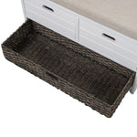 ZUN TREXM Storage Bench with Removable Basket and 2 Drawers, Fully Assembled Shoe Bench with Removable WF199578AAK