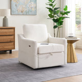 Swivel Arm Chair with Soft Chenille Fabric, Comfy Accent Chair for Living Room. Bedroom .Reading W2671P296992