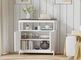 Modern Storage Cabinet with Double Doors, Free-Standing Bathroom Cabinet with Adjustable Shelf and 36406747