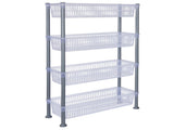 4 Tier Slim Basket Shelf in Clear 02289457
