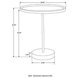 ZUN Natural and Green Round Marble Base Accent Table B062P153634