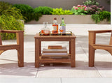 Versatile 2-Tier Wooden Side Table, Easy Assembly Nightstand for Garden Living Room Poolside 93405677