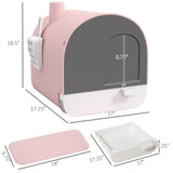 ZUN Fully Enclosed Cat Litter Box/Cat Litter Box 29008748