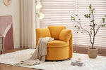 ZUN 029-Teddy Fabric Swivel And Storage Chair With Back Cushion For Living Room,Yellow W527P166251