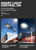 ZUN Solar Street Lights Outdoor, Parking Lot Lights with 181PCS LED Beads , IP65 Waterproof Solar Flood W1592P190016