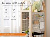 Rotating Bookshelf 4 Tier Small Corner Bookshelf for Small Spinning Bookcase with DIY PegBoard 41590521