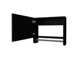 Black Medicine Cabinet with Towel Bar and Included Mirror B062P252181