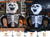 6ft Half-Skull Inflatable Decoration with 3 LED Lights, Black and White, 1000mA, 12V 33085710