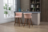 ZUN COOLMORE Swivel Bar Stools with Backrest Footrest ,with a fixed height of 360 degrees W153968287