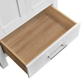 60'' Bathroom Vanity, Freestanding Vanity Top with Single basin Solid Wood Frame Bathroom Storage W1059P338728