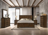 Maderne Traditional Wood Panel 6 pieces Queen Bed set with Dresser, Mirror, Two Nightstands, Chest T2574P204905