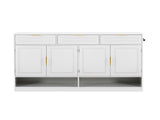 U-Style Farmhouse Sideboard with 3 Drawers & 4 Doors,59.1" Multi-Functional Storage Buffet with N711P345213K