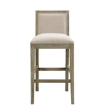 30.5 Inch Height Bar Stools set of 2, Rubber wood Frame,fabric Sponge cushion and Upholstered N780P192217T