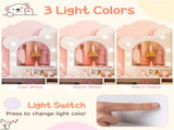 Safe Toddler Vanity Set with Anti-Toppling Design, Rounded Corners & Sturdy MDF Construction 25444404