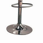 ZUN Black and Chrome Backless Bar Stool B062P153500