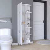 Crovie Linen 63-inch High Bathroom Cabinet Storage Cabinet with Four Open Shelves B200P173170