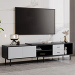 ZUN Modern TV Stand for 80'' TV with 2 Doors, Media Console Table, Entertainment Center with Large N710P188172B