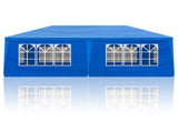 10'x20' Outdoor Party Tent with 6 Removable Sidewalls, Waterproof Canopy Patio Wedding Gazebo, Blue 53823303