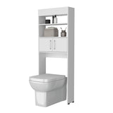 Bisbee 2-Door Over-the-Toilet Bathroom Storage Cabinet Shelf, White B128P287527