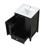 20" Bathroom Vanity with Sink, Bathroom Cabinet with Soft Closing Door, Storage Rack and A Drawer, N725P185452B