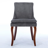 Modern Dining Set of 2,Double-layer Cushioned Chenille fabric Upholstered Accent Side Leisure W1143P207920