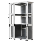 TOPMAX 63'' Height Garden Wood Storage Cabinet Outdoor Tool Storage Shed, N717P233276E