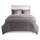 King 3M Scotchgard Diamond Quilting Reversible Down Alternative Comforter Set B03598993