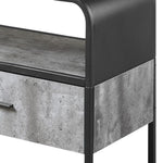 ZUN Concrete Grey and Black 3-drawer TV Stand B062P186513